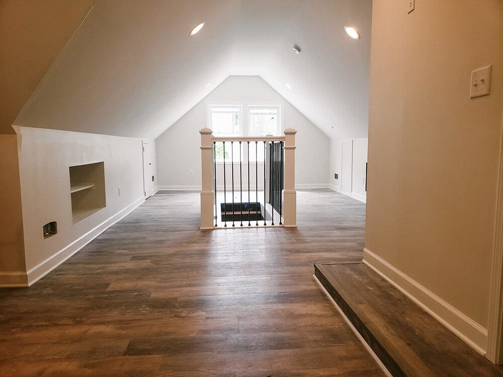 Broad Ripple Indianapolis Attic Addition with finished wood flooring