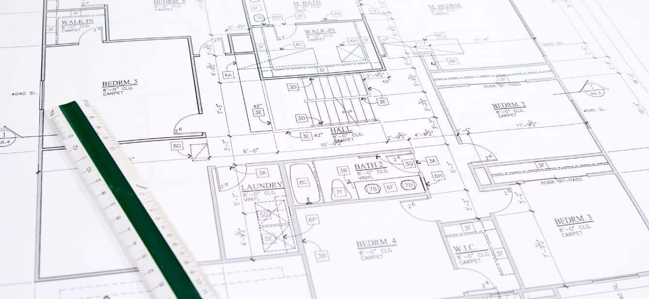 Modern Touch Contracting Process - house floorplans with ruler
