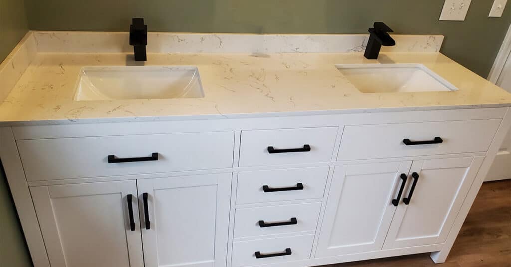 Wynnedale Indianapolis Bathroom addition - white double vanity